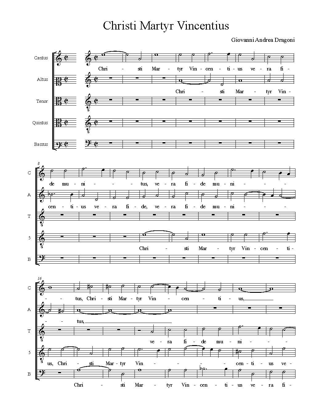 Christi Martyr Vincentius - Choir Script PDF Thumbnail