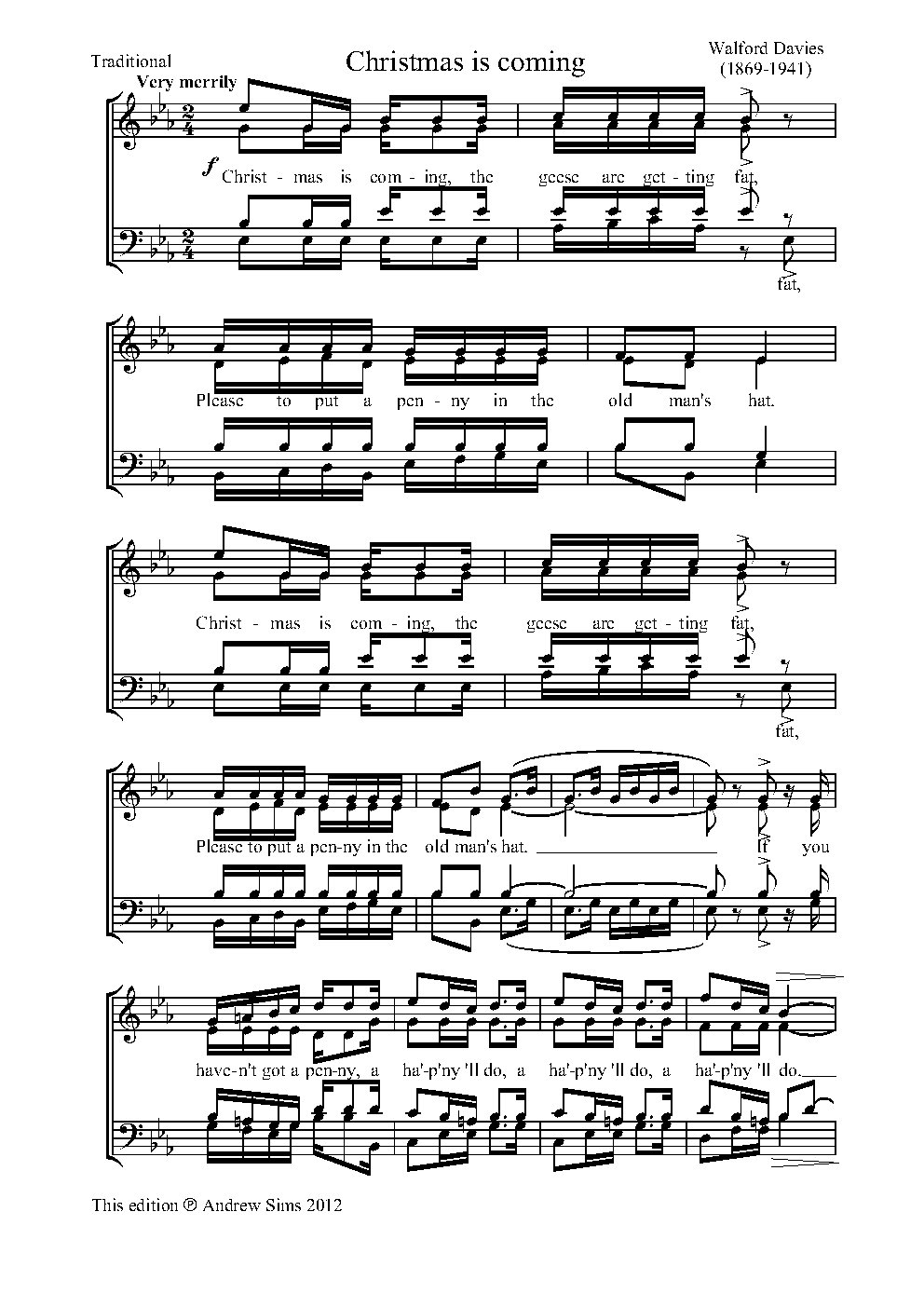 Christmas is coming - Choir Script PDF Thumbnail