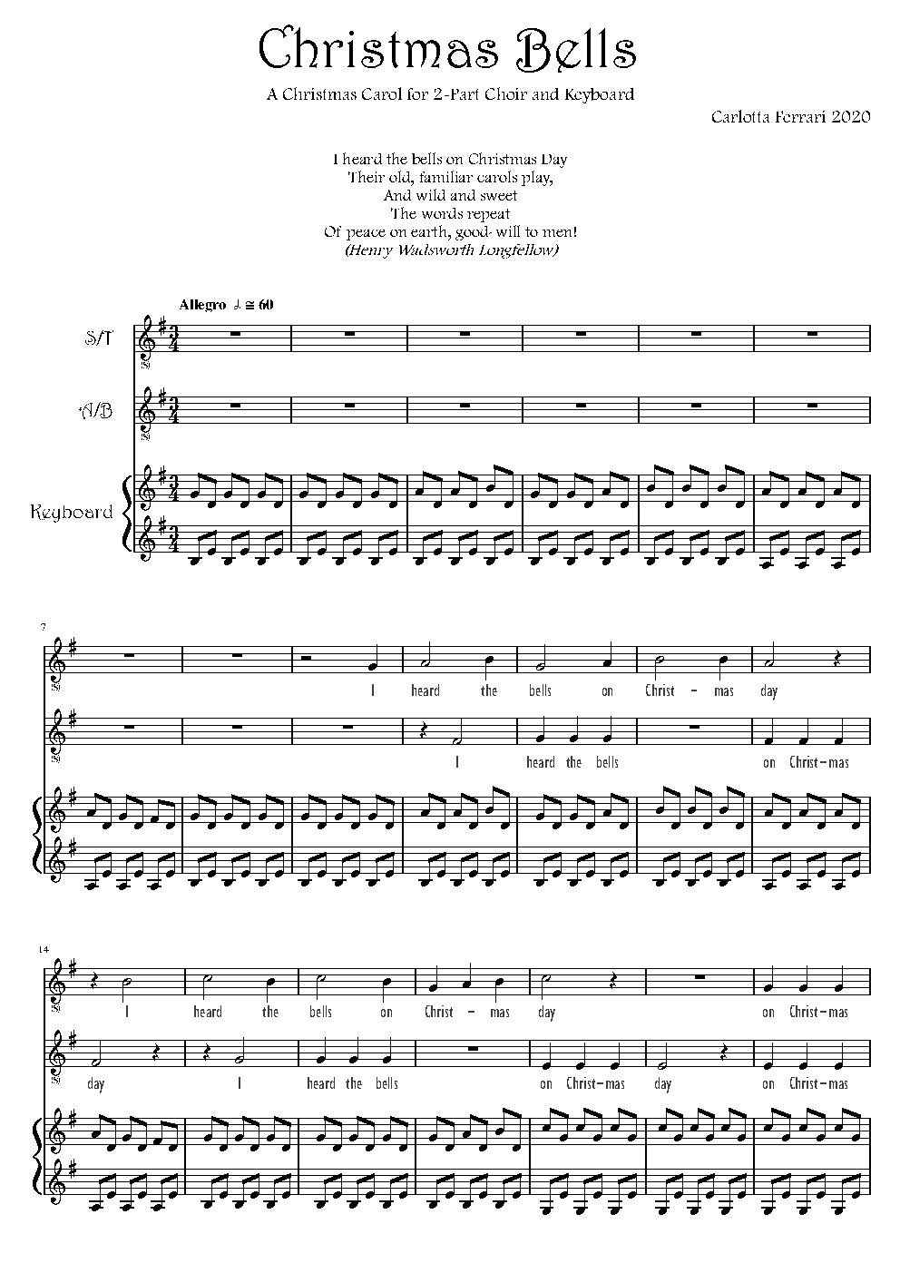 Christmas Bells - Choir Script PDF Thumbnail