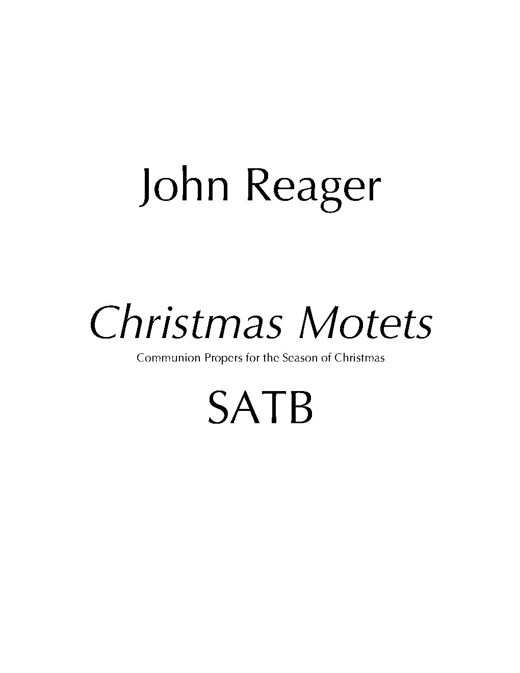 Christmas Motets