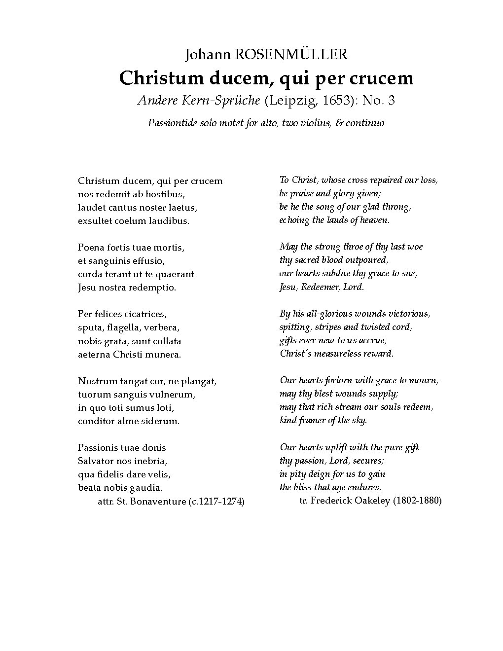 Christum ducem, qui per crucem