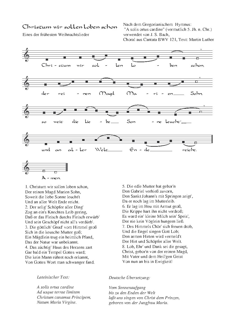 Christum wir sollen loben schon - Choir Script PDF Thumbnail