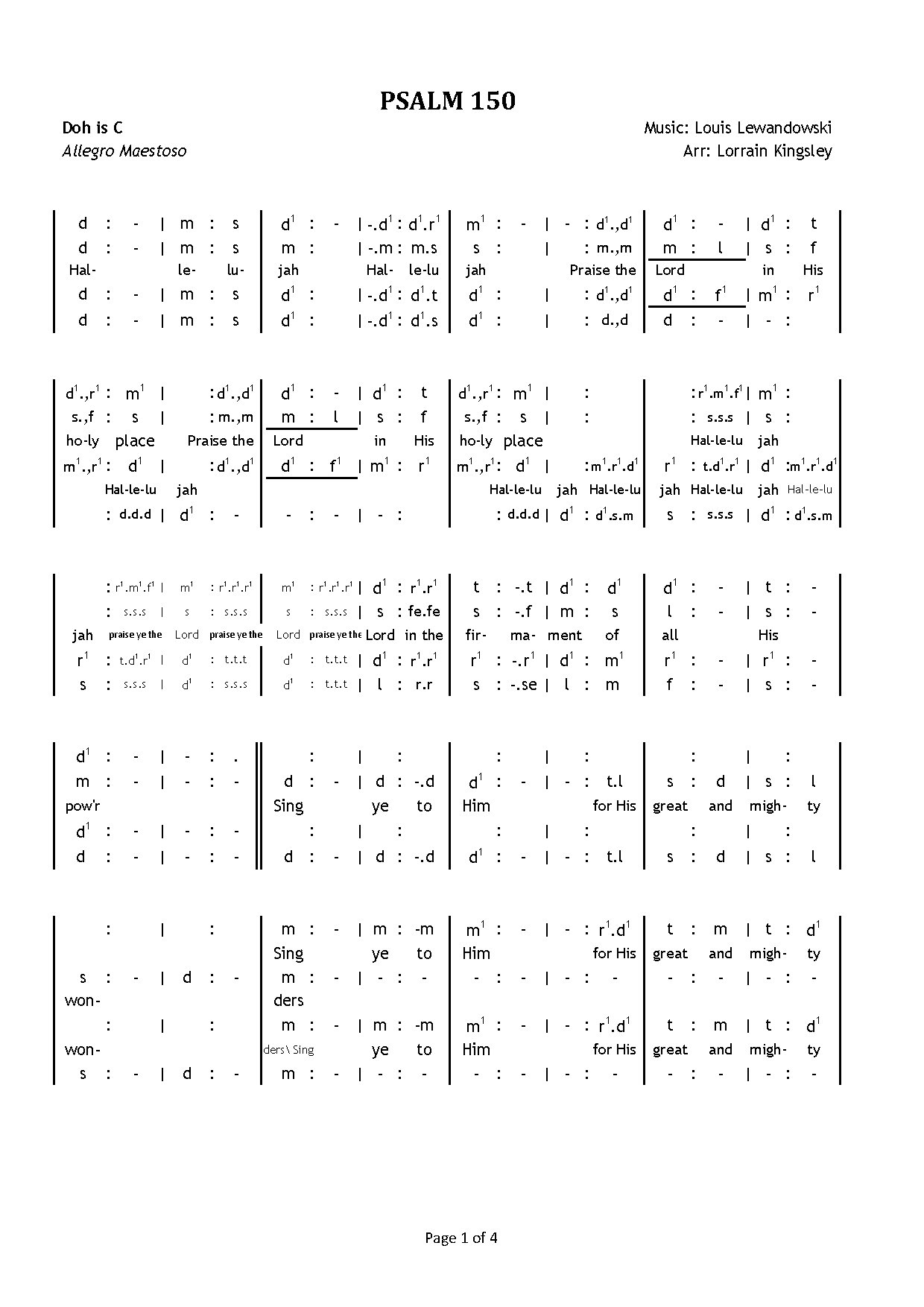 Psalm 150 Lewandowski