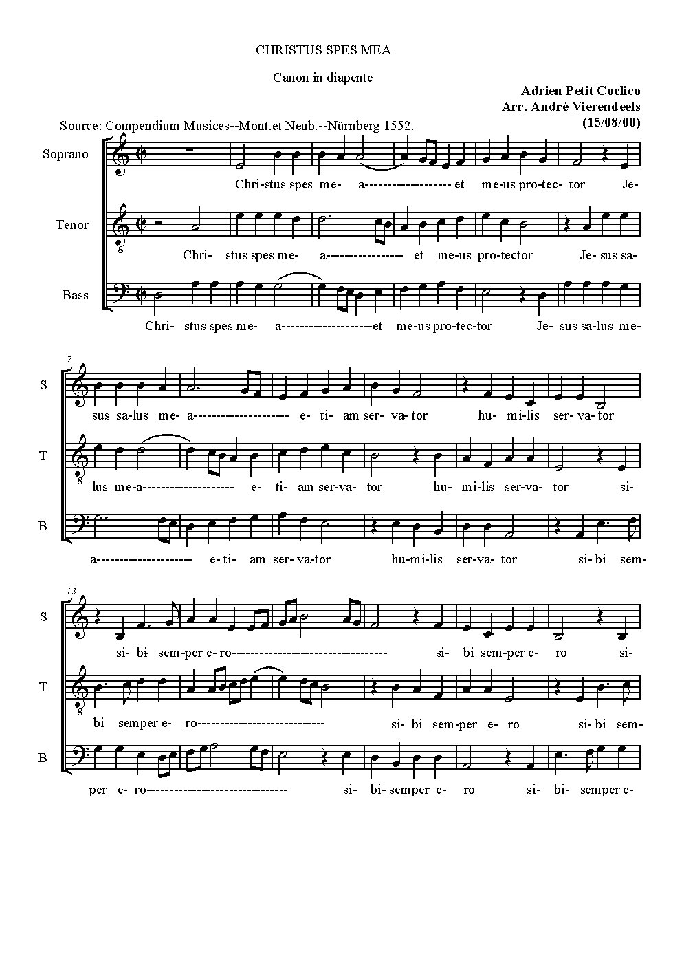 Christus spes mea - Choir Script PDF Thumbnail