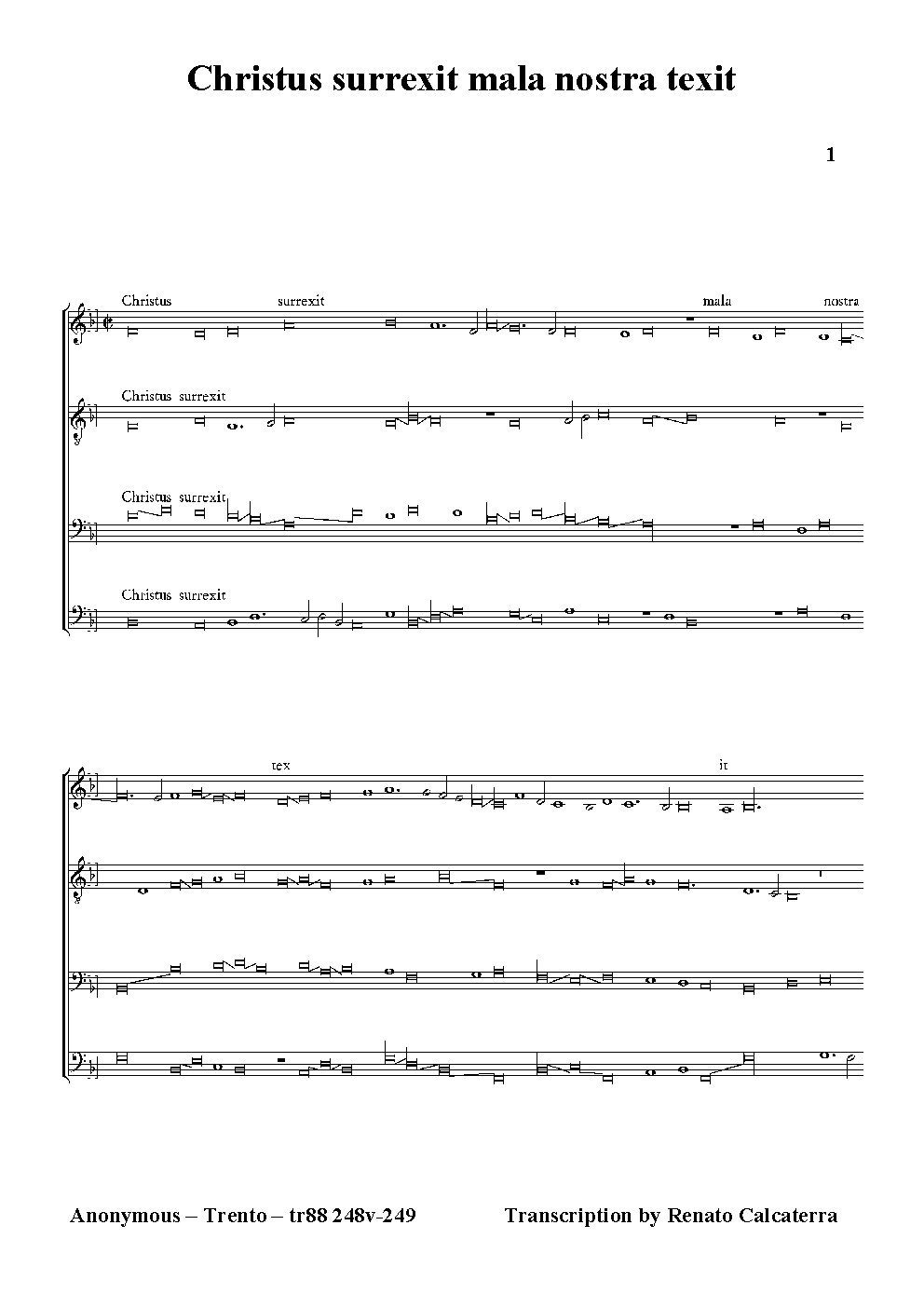 Christus surrexit mala nostra texit - Choir Script PDF Thumbnail