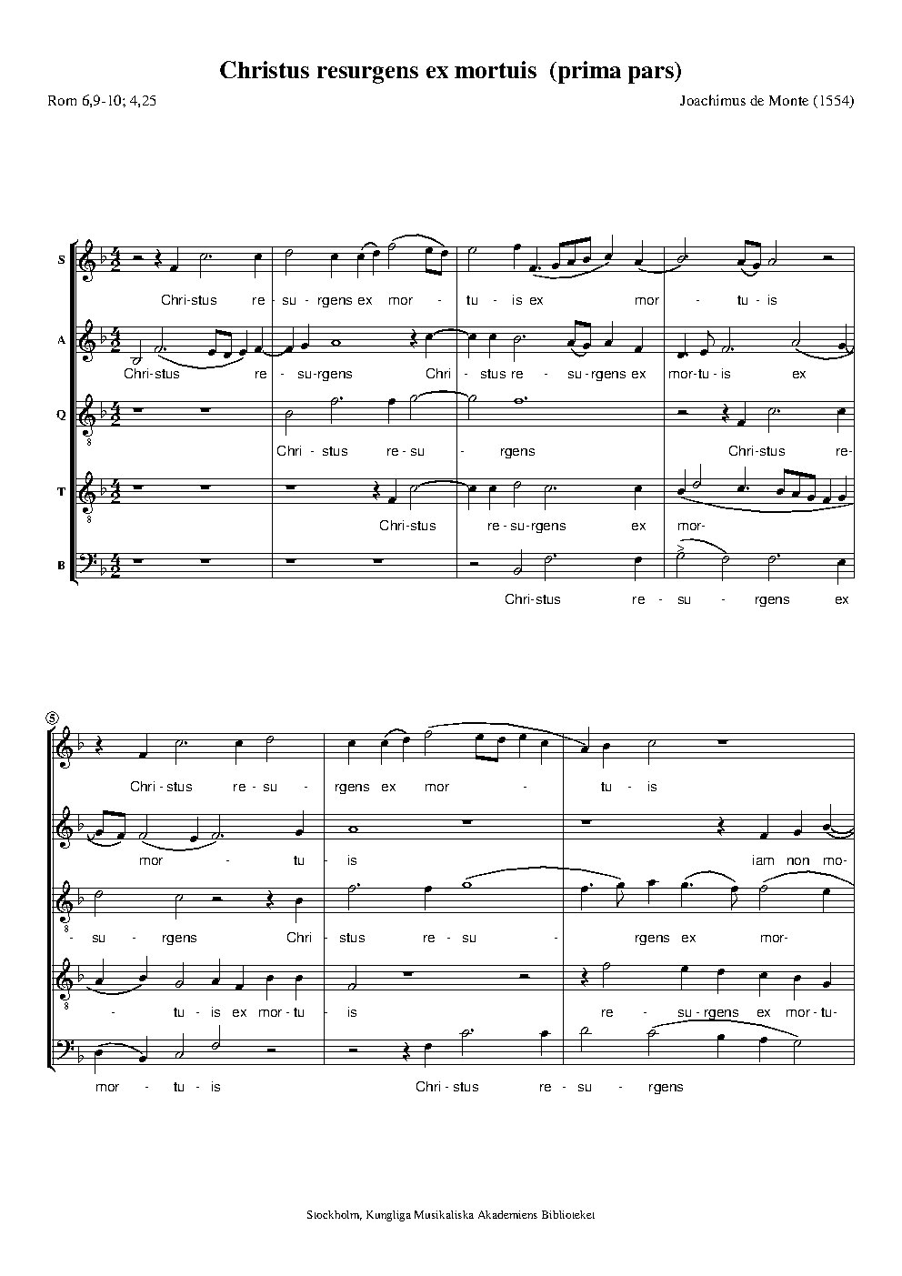 Christus resurgens (prima pars) - Choir Script PDF Thumbnail