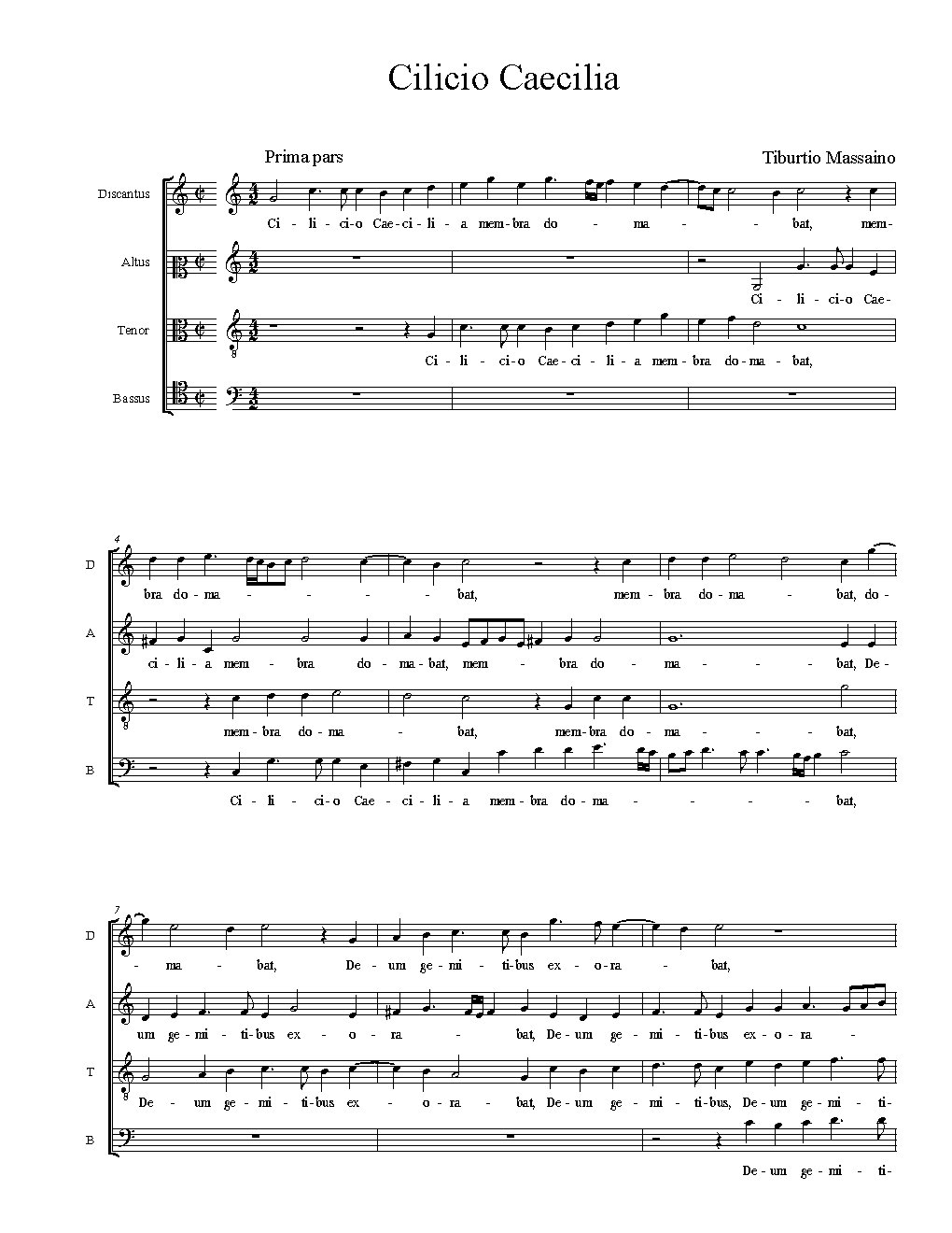 Cilicio Caecilia - Choir Script PDF Thumbnail