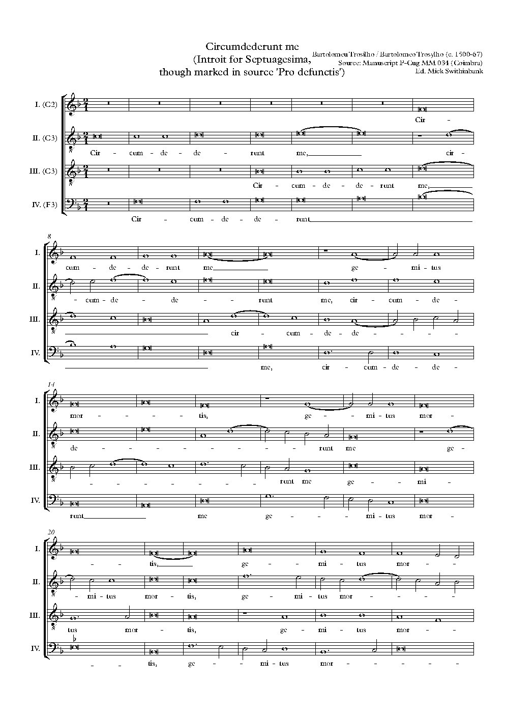 Circumdederunt me - Choir Script PDF Thumbnail