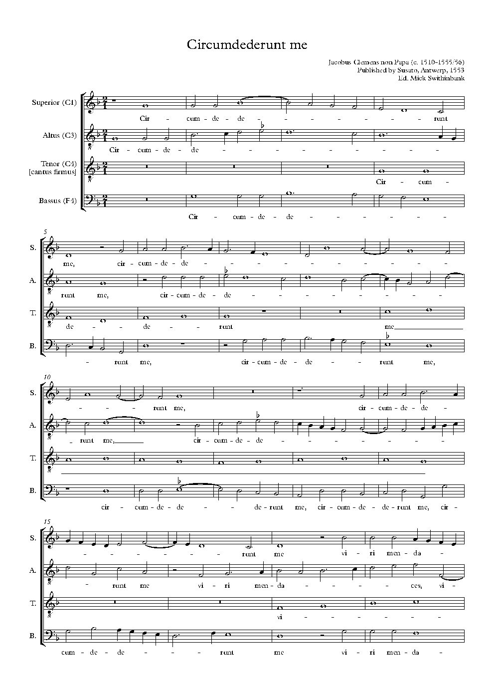 Circumdederunt me viri mendaces - Choir Script PDF Thumbnail