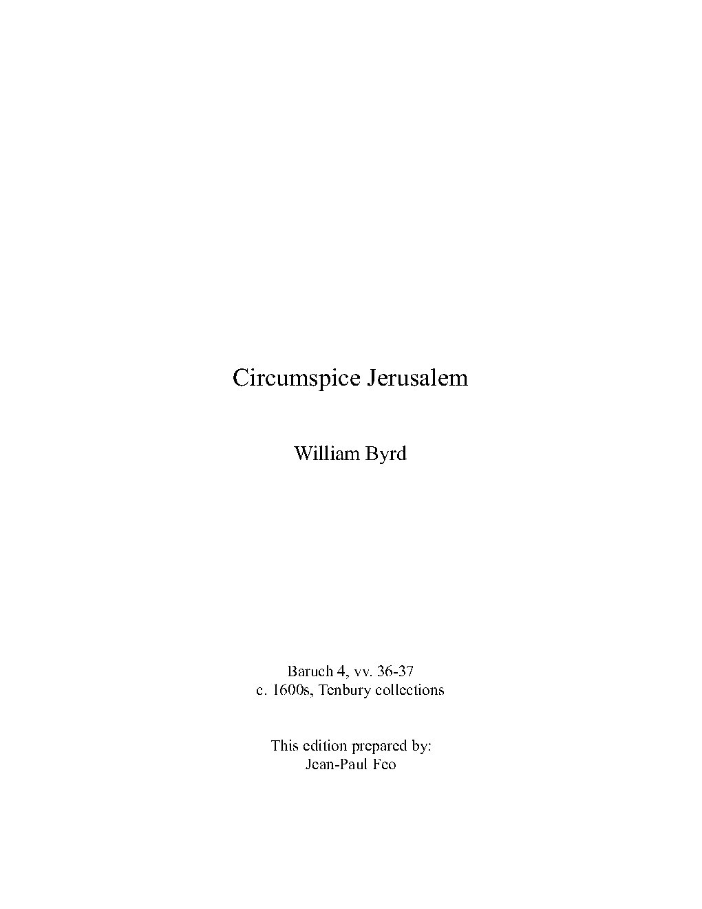 Circumspice Jerusalem