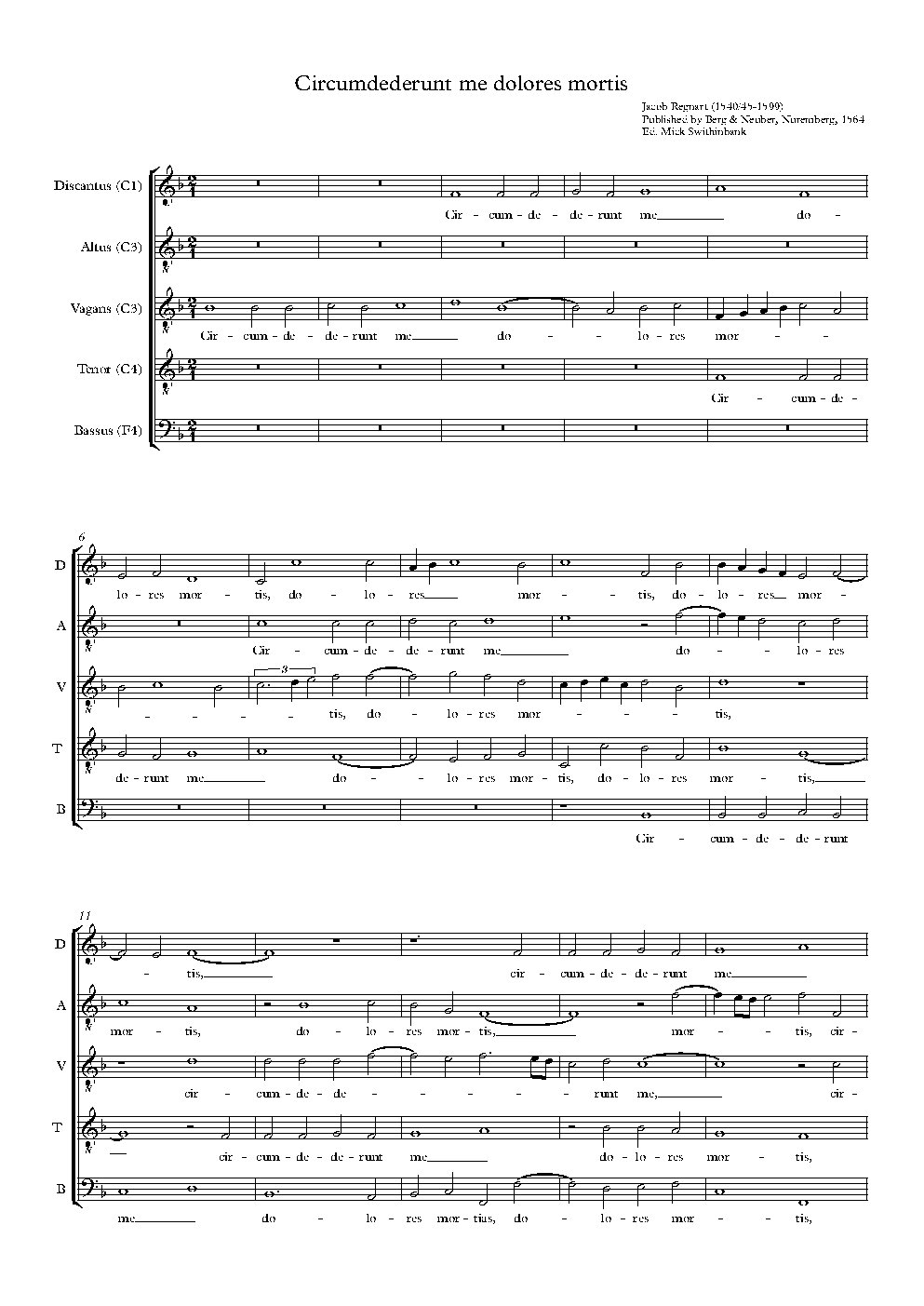 Circumdederunt me dolores mortis - Choir Script PDF Thumbnail
