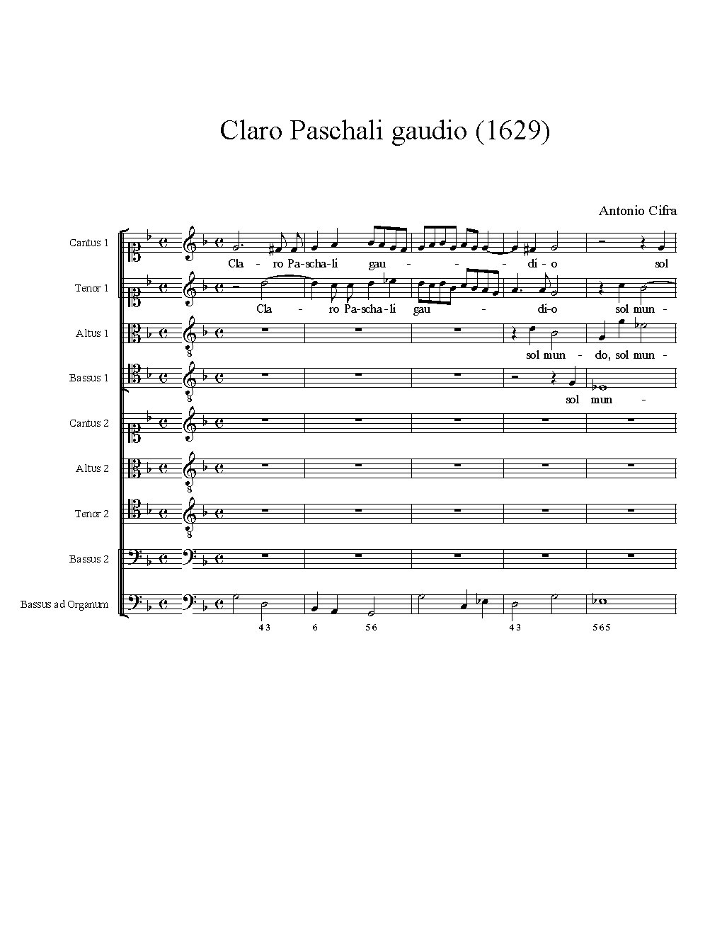 Claro Paschali gaudio (1629)
