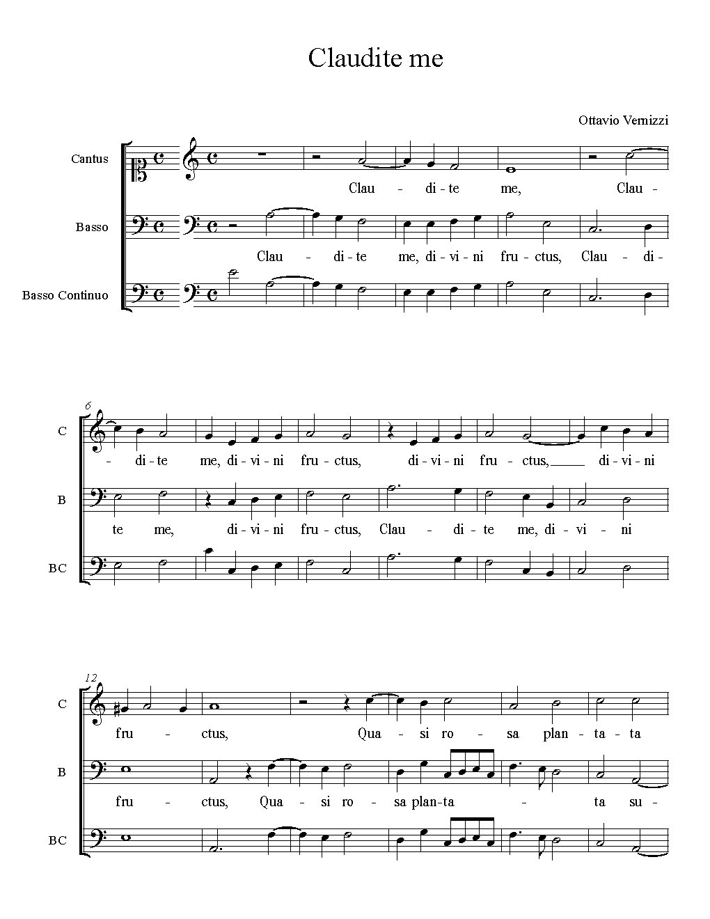 Claudite me - Choir Script PDF Thumbnail
