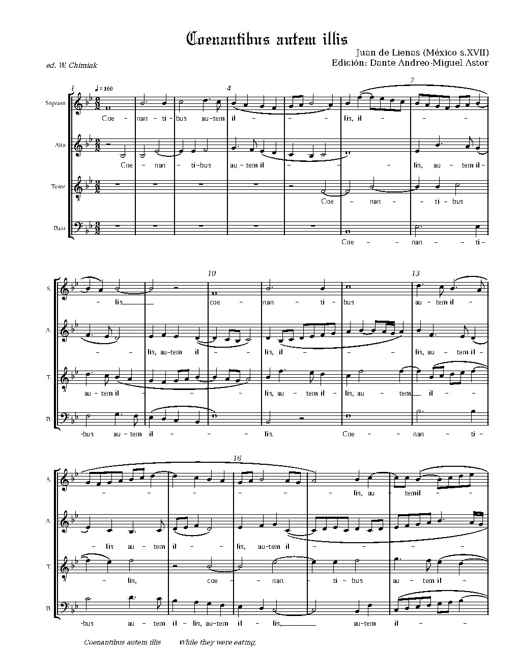 Coenantibus autem illis - Choir Script PDF Thumbnail