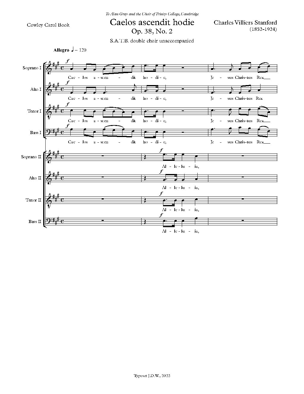Coelos ascendit hodie, Op. 38, No. 2
