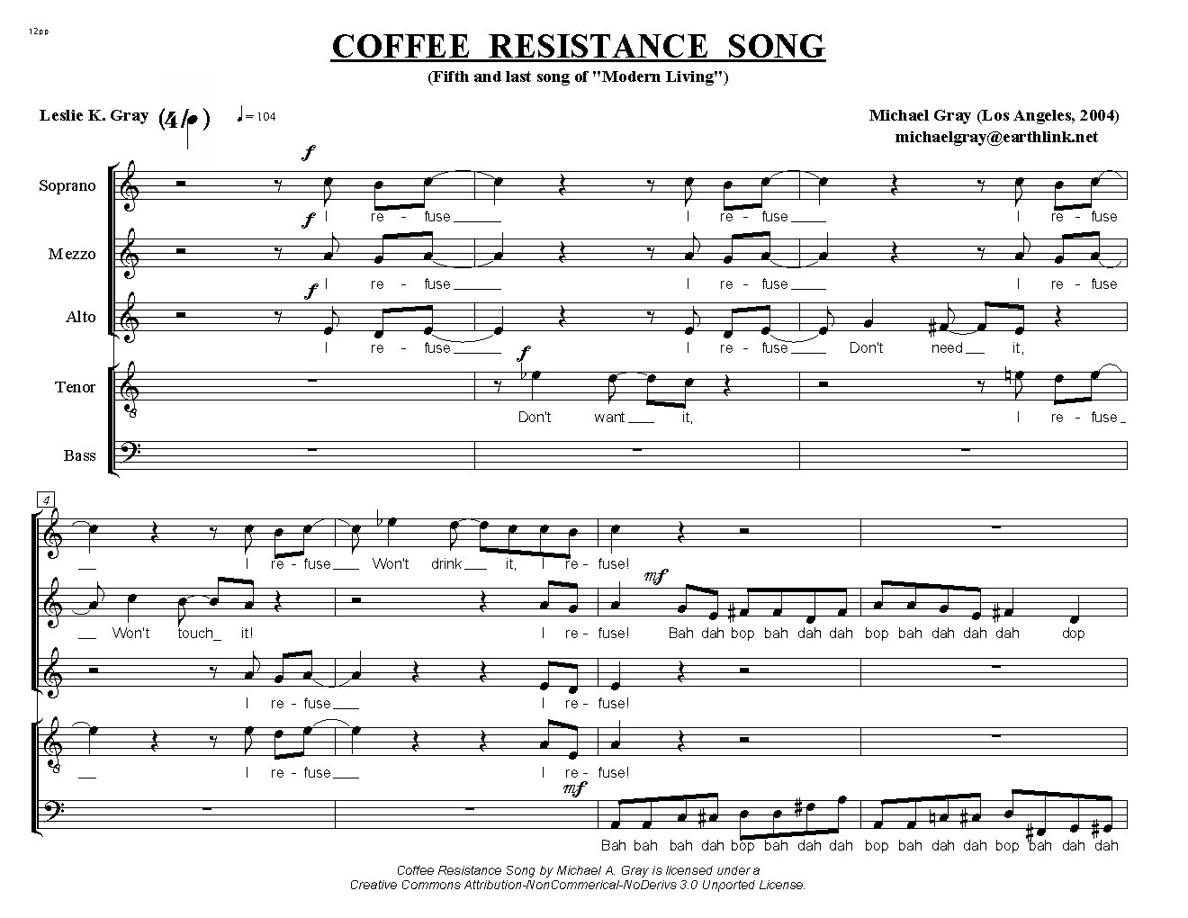 Coffee Resistance Song