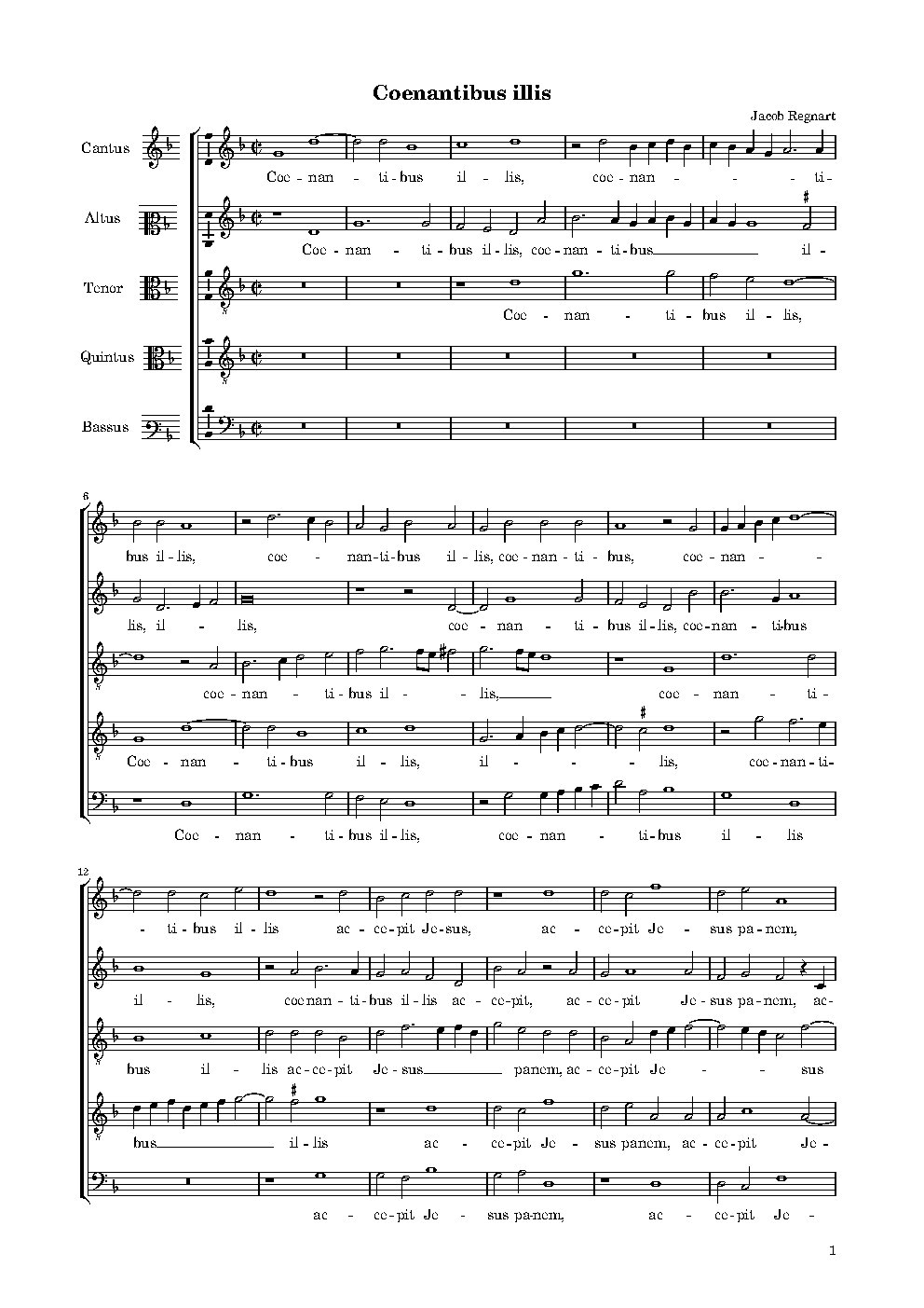 Coenantibus illis - Choir Script PDF Thumbnail