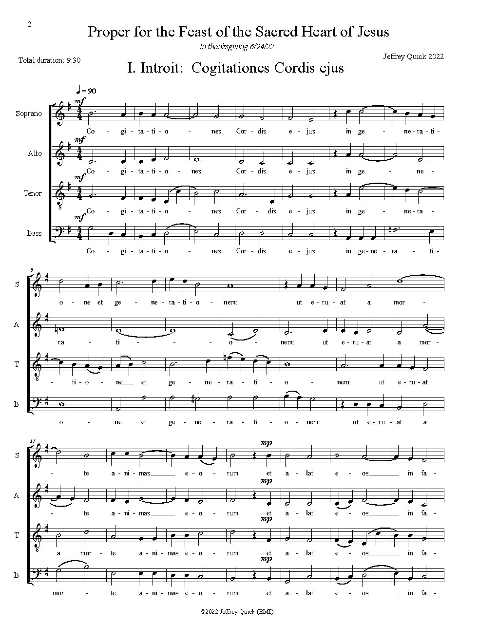 Cogitationes cordis ejus - Choir Script PDF Thumbnail