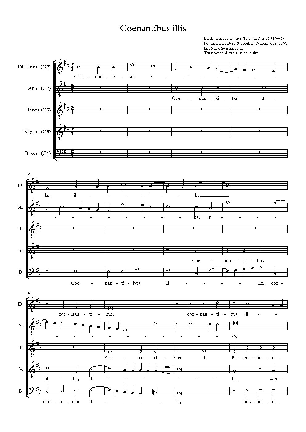 Coenantibus illis - Choir Script PDF Thumbnail