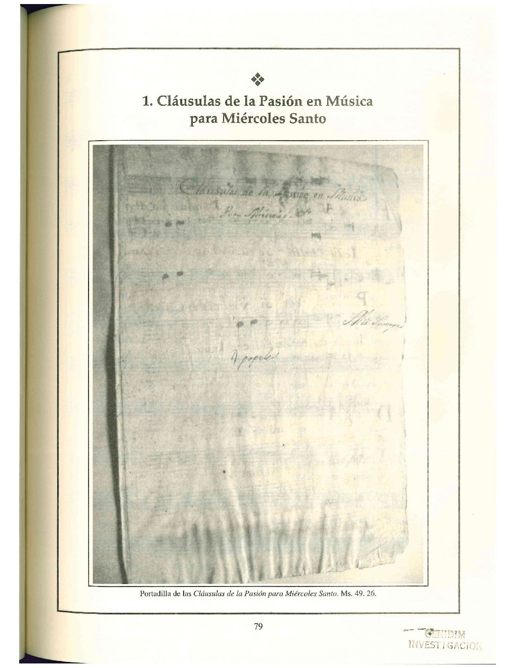 Cláusulas de la Pasión en Música para Miércoles Santo