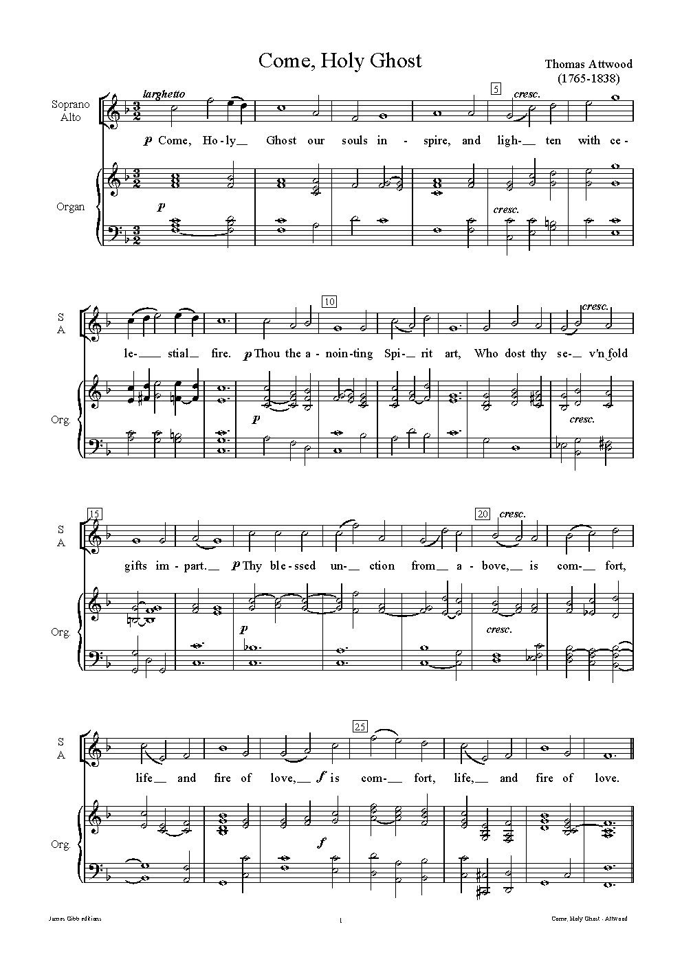 Come, Holy Ghost - Choir Script PDF Thumbnail