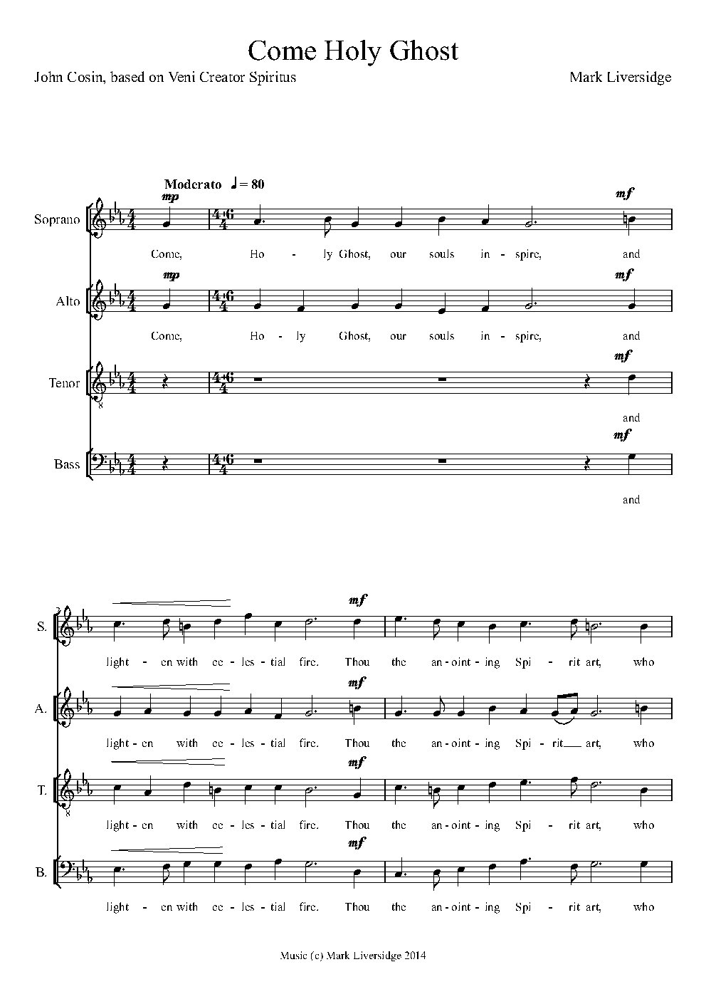 Come, Holy Ghost - Choir Script PDF Thumbnail