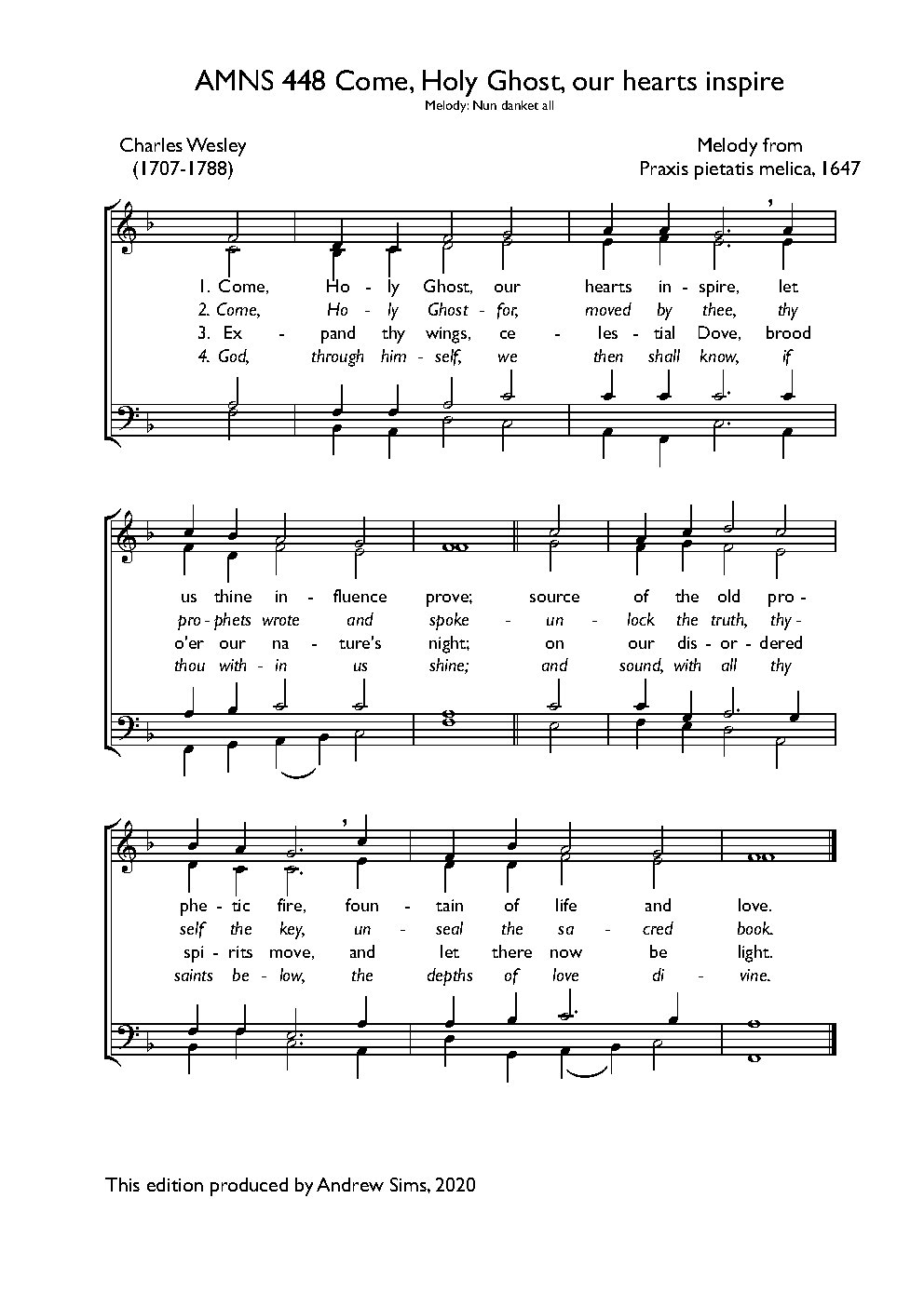 Come, Holy Ghost, our hearts inspire