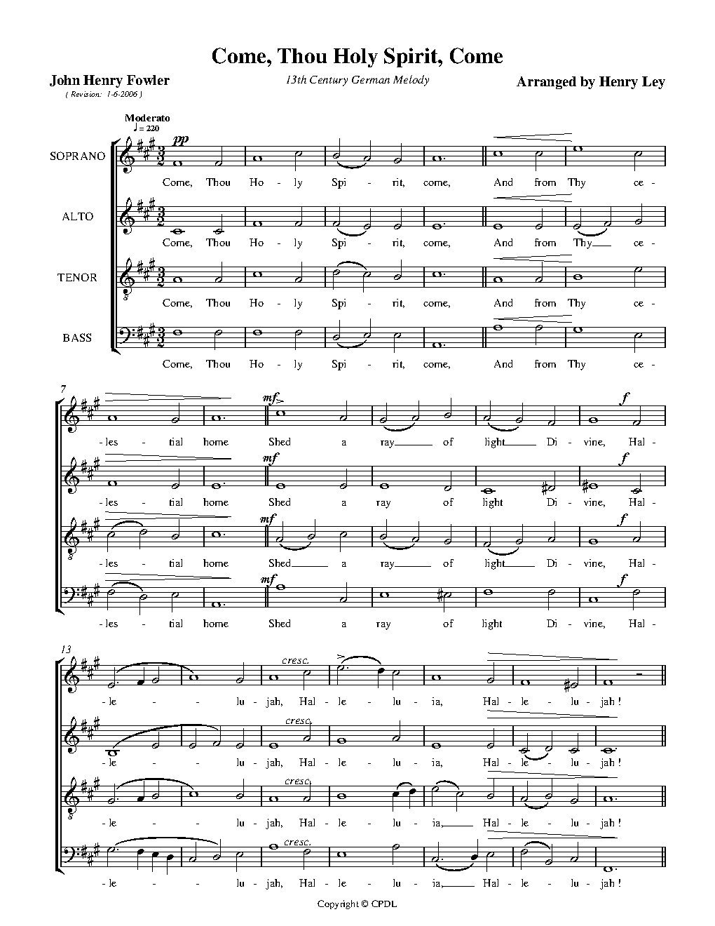 Come, Thou Holy Spirit