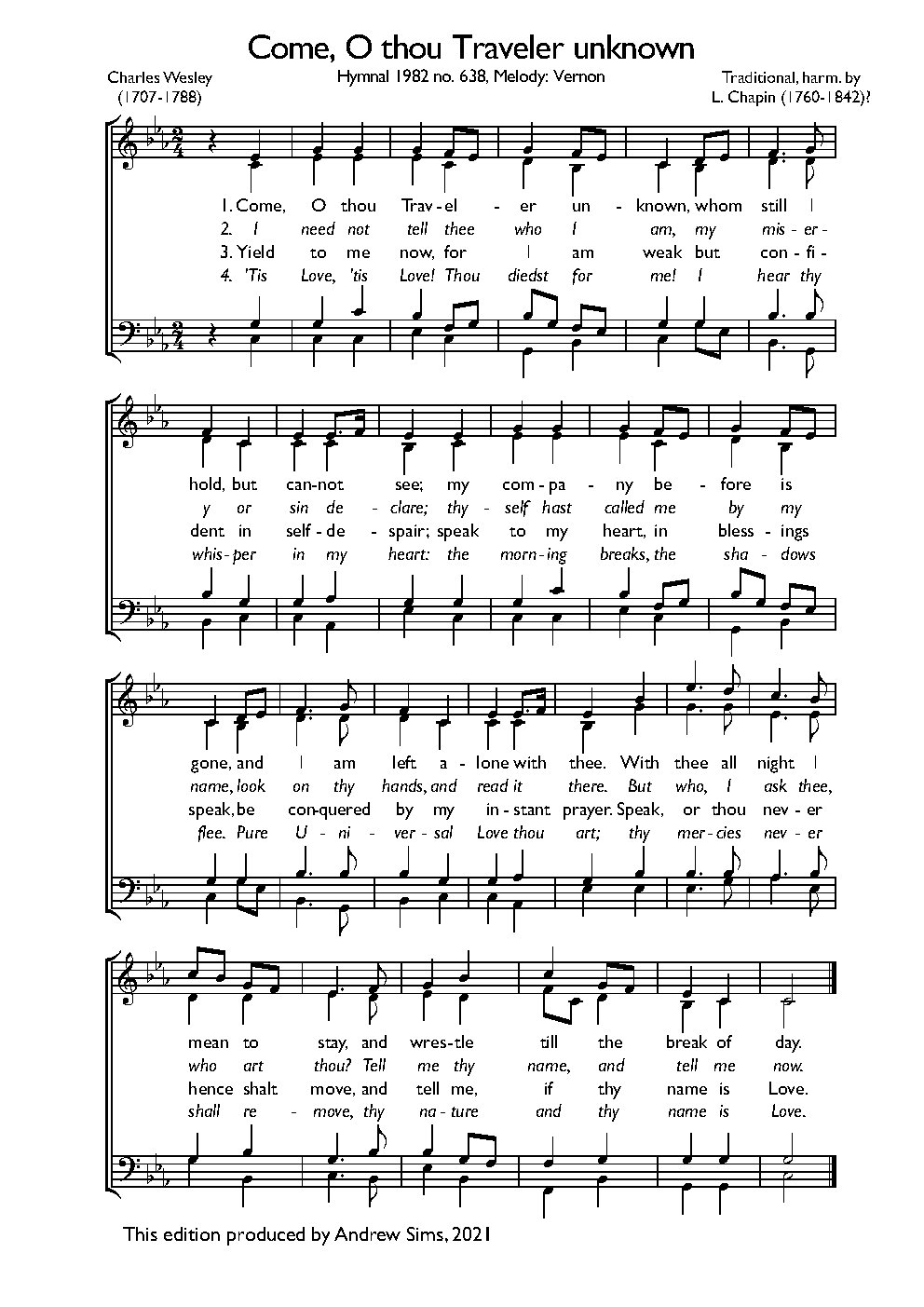 Come, O thou Traveler unknown