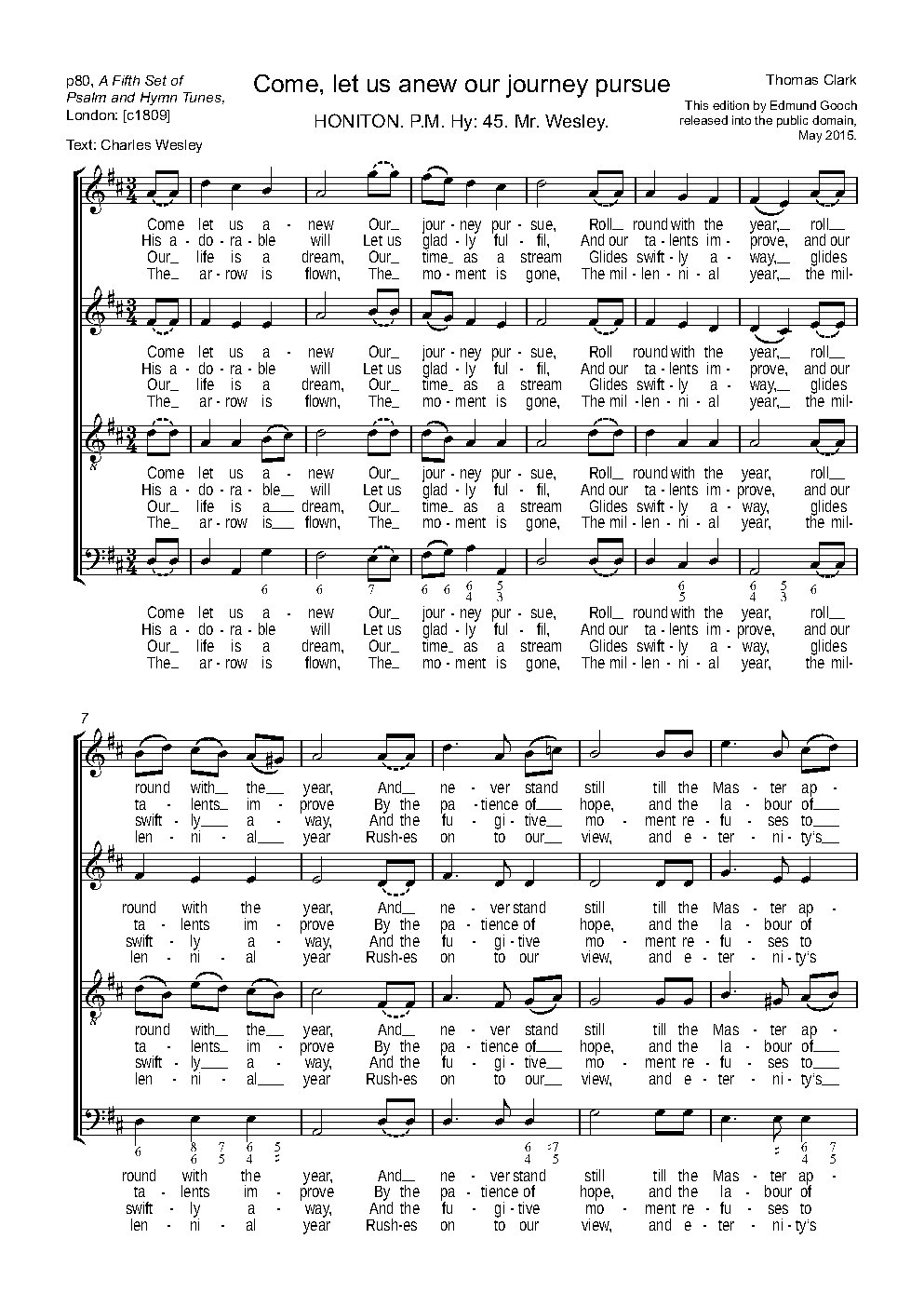 Come, let us anew our journey pursue - Choir Script PDF Thumbnail