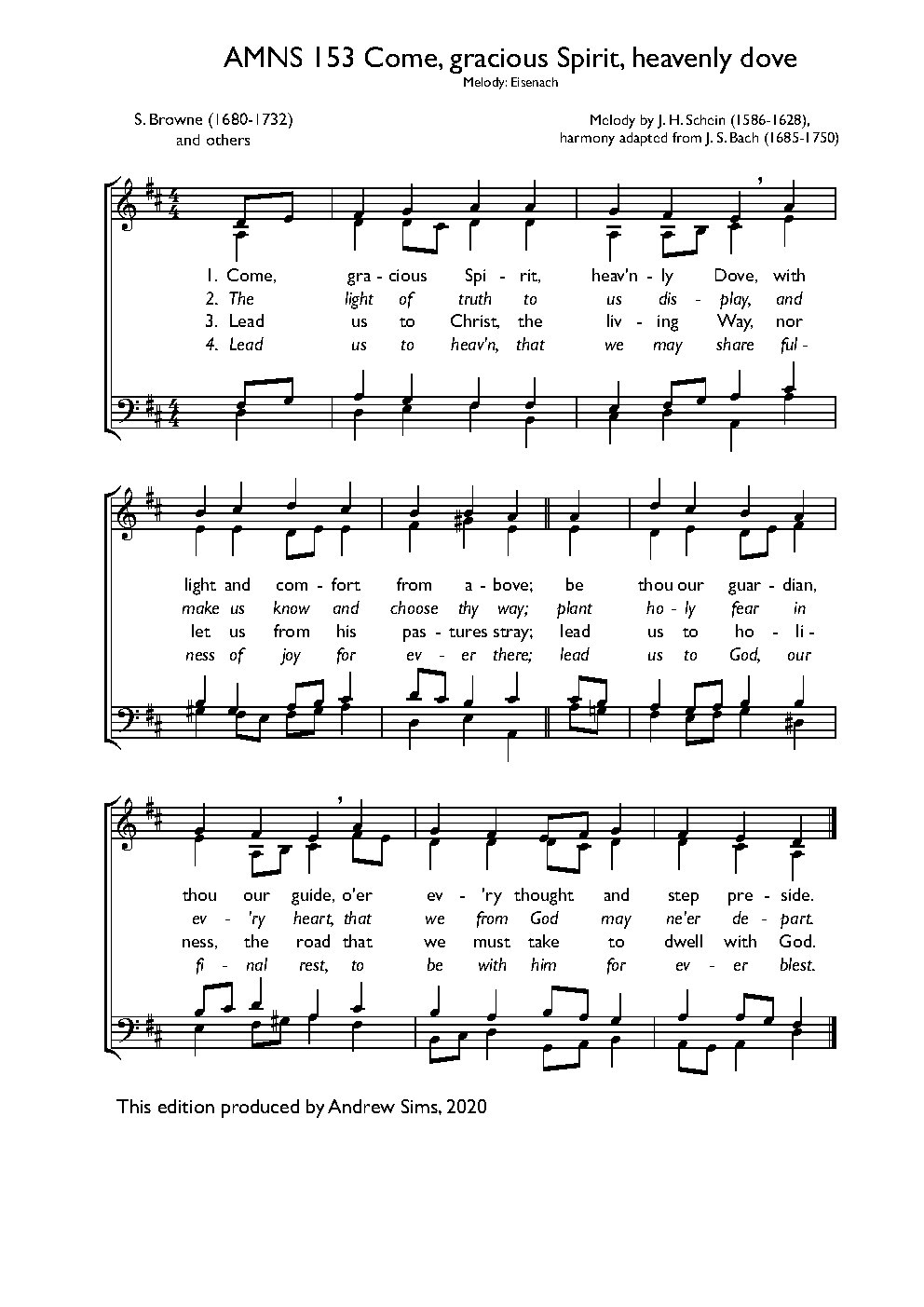 Come, gracious Spirit, heavenly Dove
