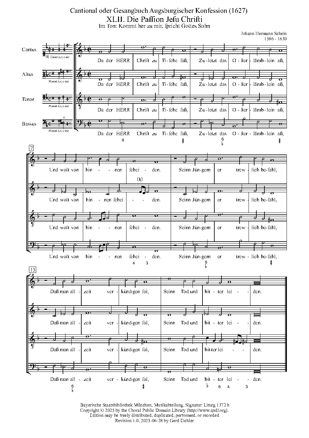 Da der Herr Christ zu Tische saß - Choir Script PDF Thumbnail