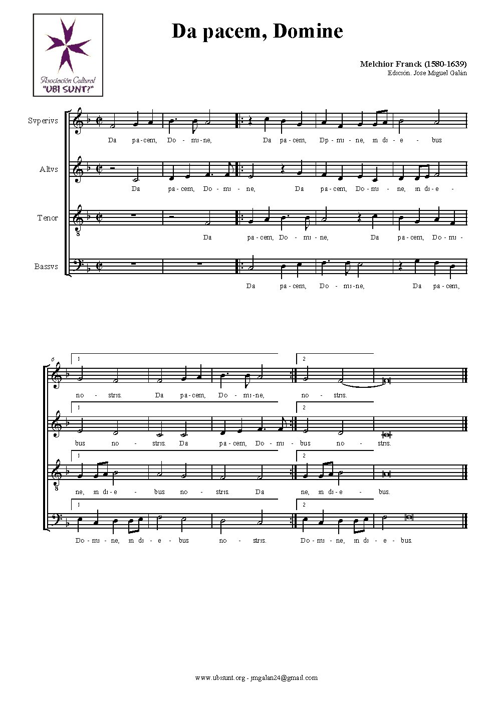 Da pacem, Domine