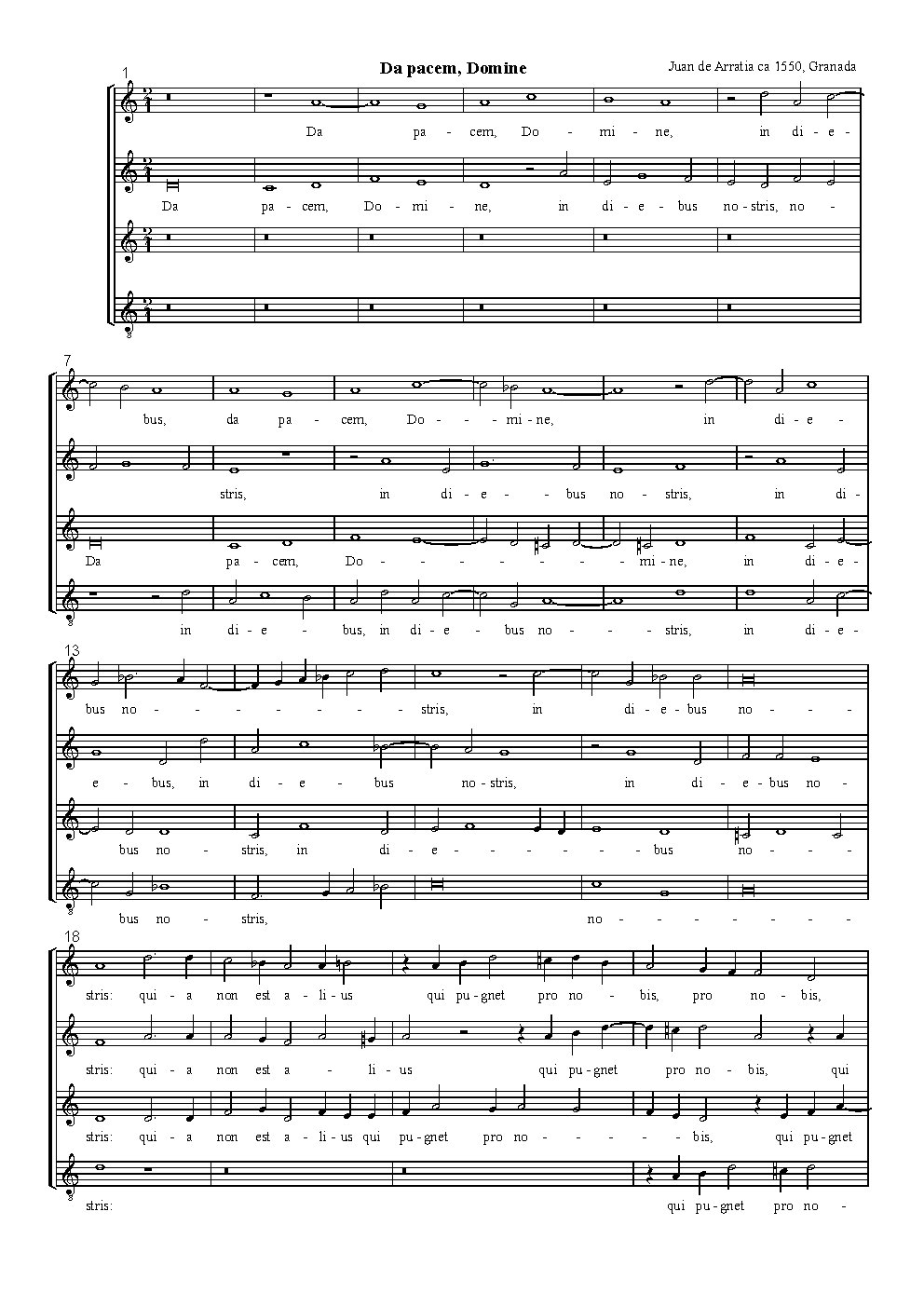 Da pacem, Domine