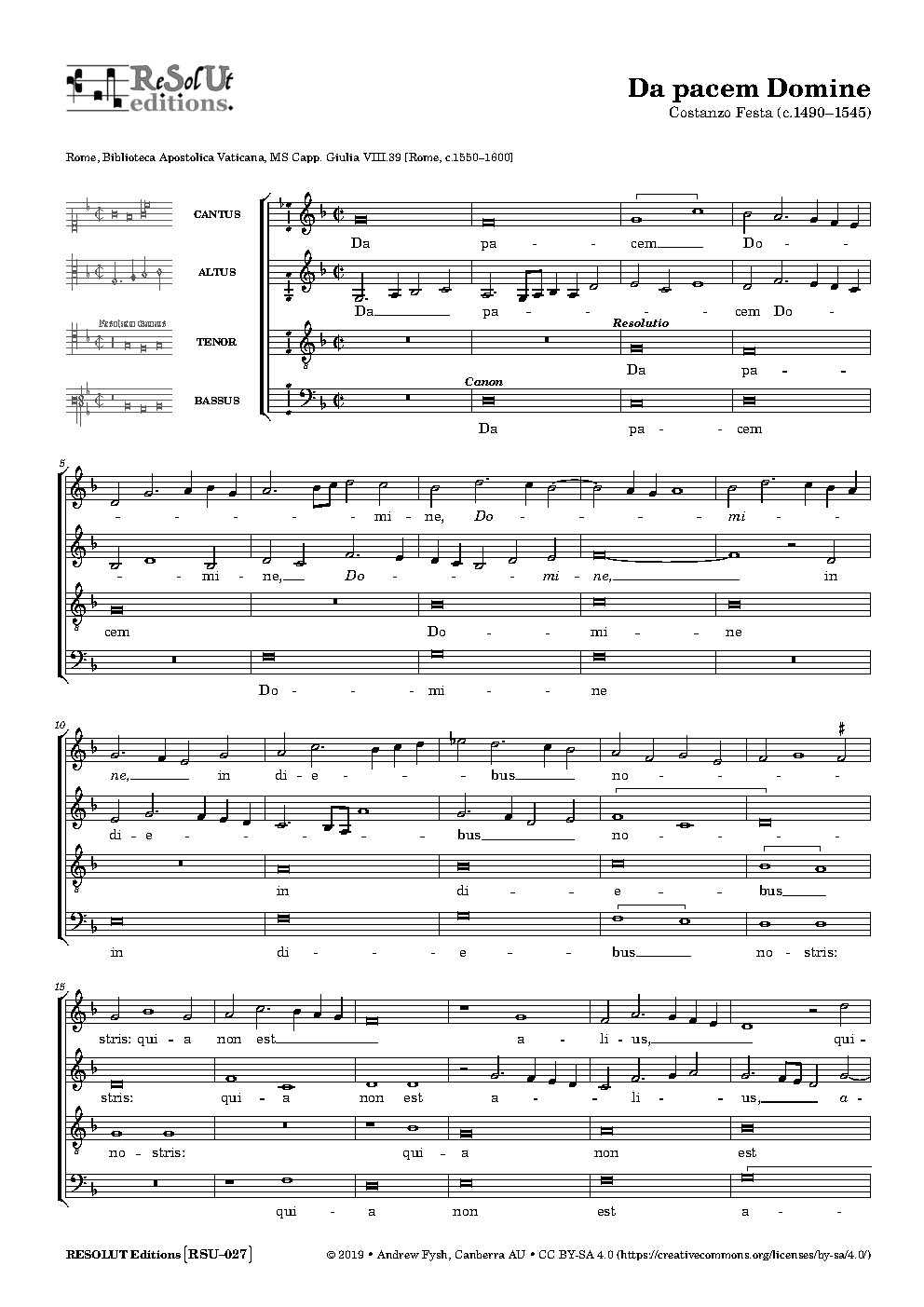 Da pacem Domine