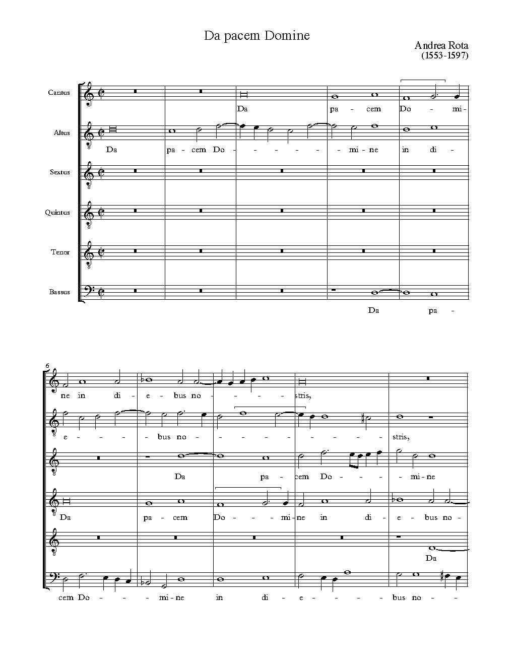 Da pacem a 6