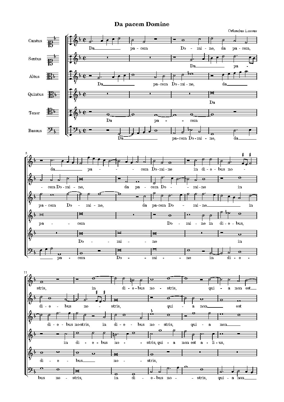 Da pacem Domine 6vv (II)