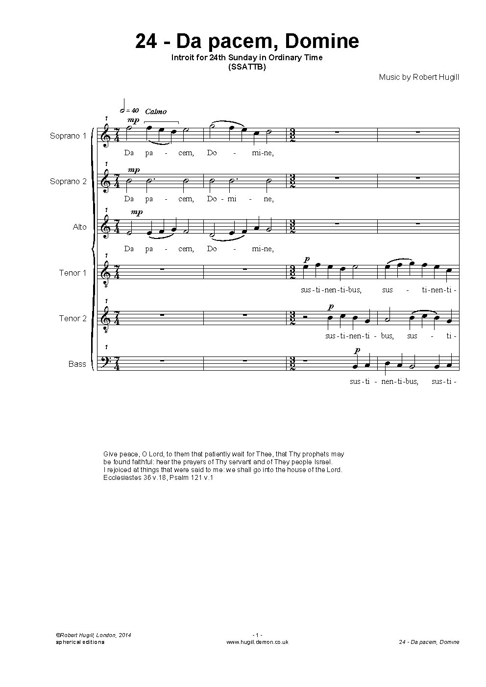 Da pacem Domine