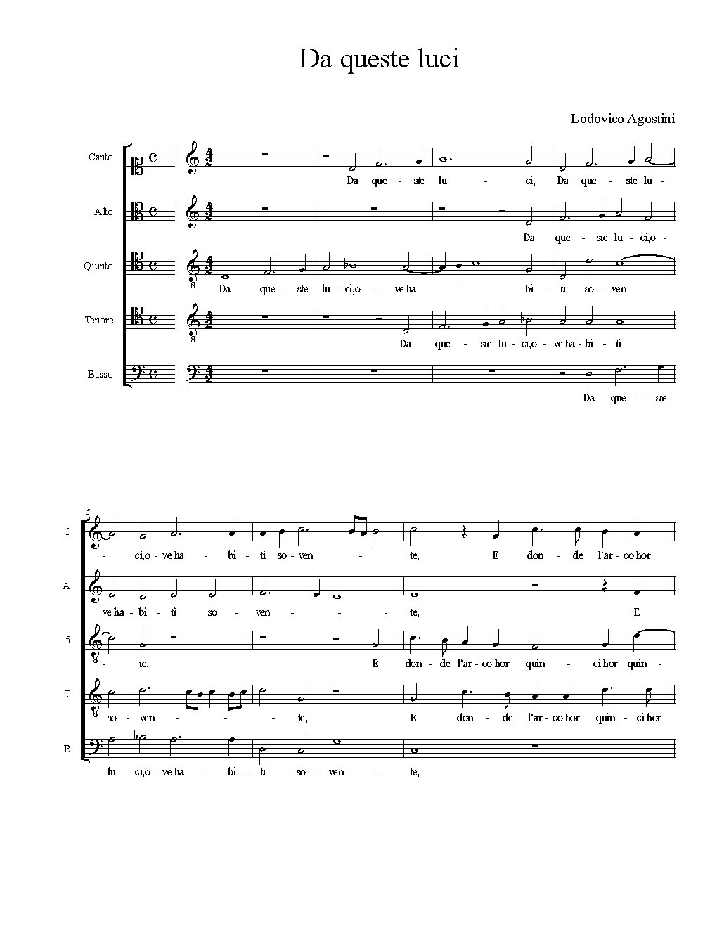 Da queste luci - Choir Script PDF Thumbnail