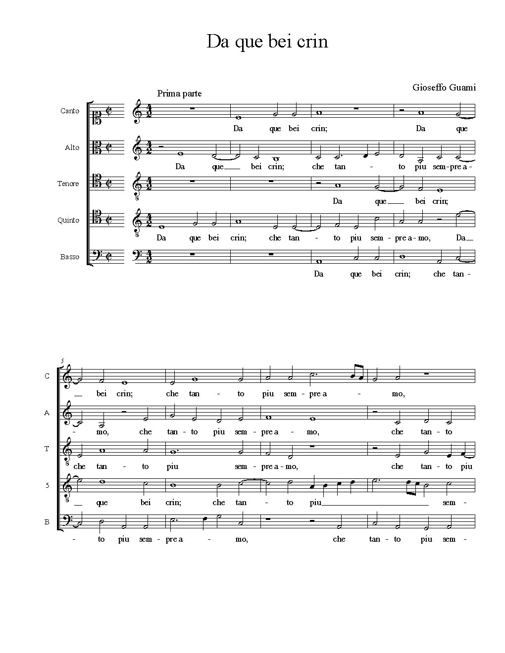 Da que bei crin - Choir Script PDF Thumbnail