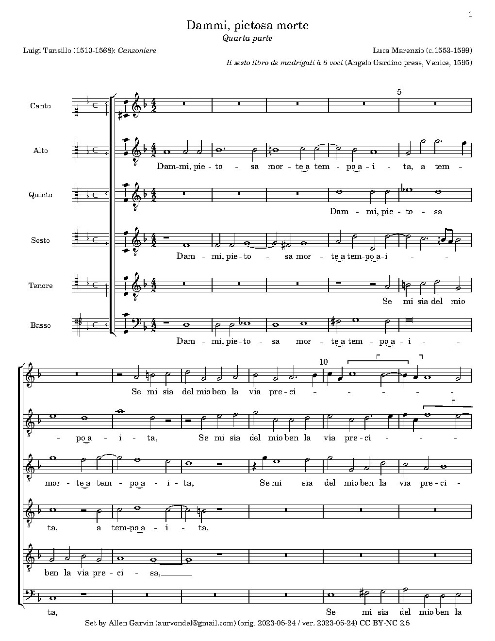 Dammi pietosa morte