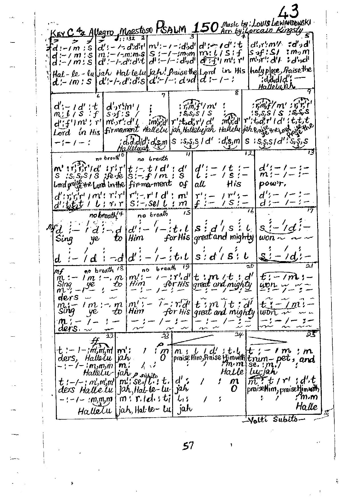 Psalm 150 Alle Lee
