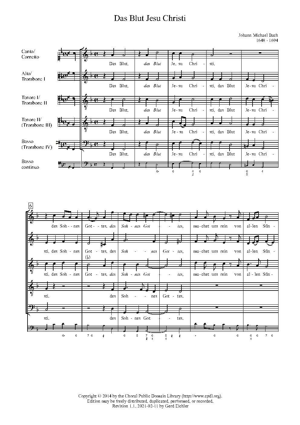 Das Blut Jesu Christi - Choir Script PDF Thumbnail