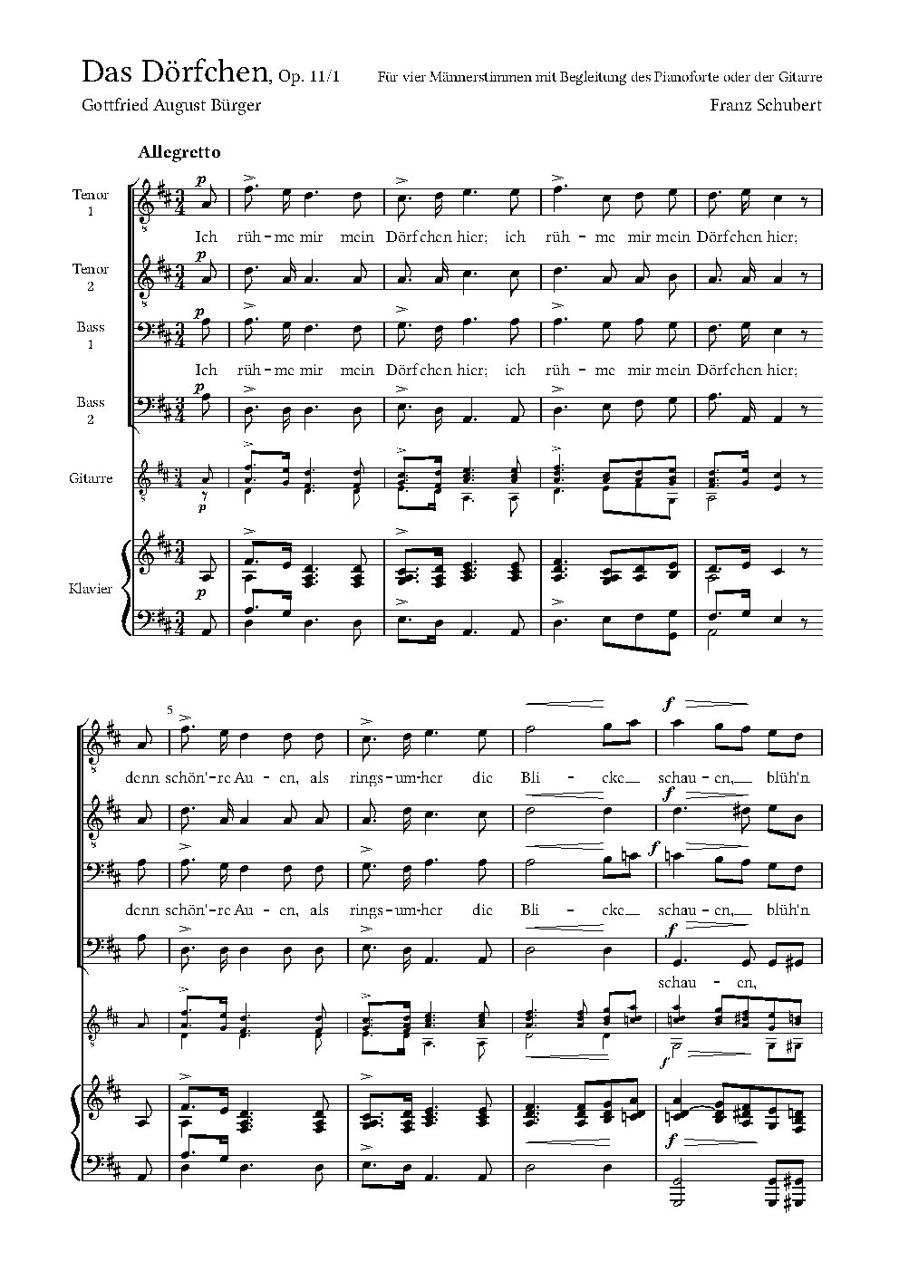 Das Dörfchen, Op. 11, No. 1