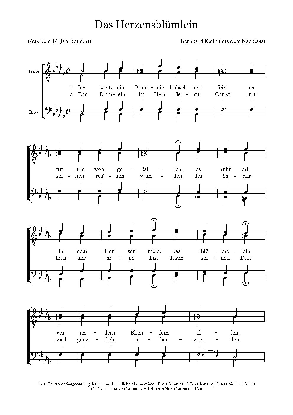Das Herzensblümlein - Choir Script PDF Thumbnail