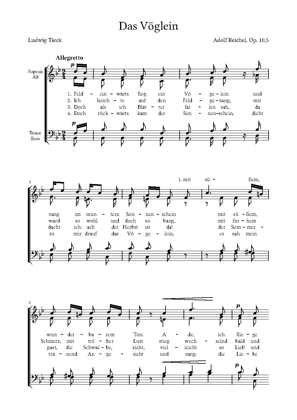 Das Vöglein, Op. 10, No. 5