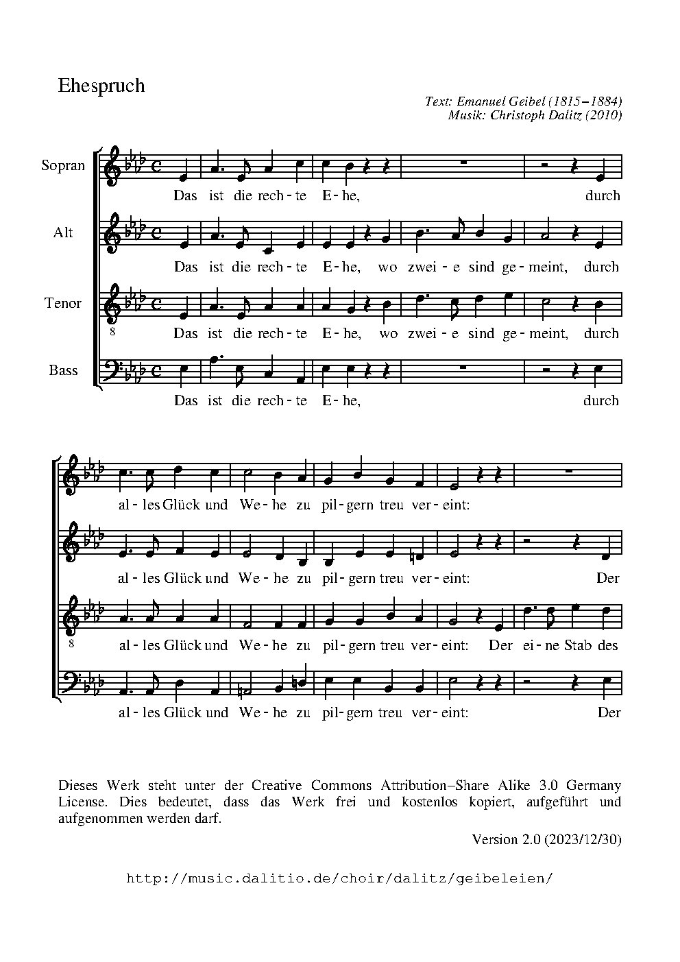 Das ist die rechte Ehe - Choir Script PDF Thumbnail