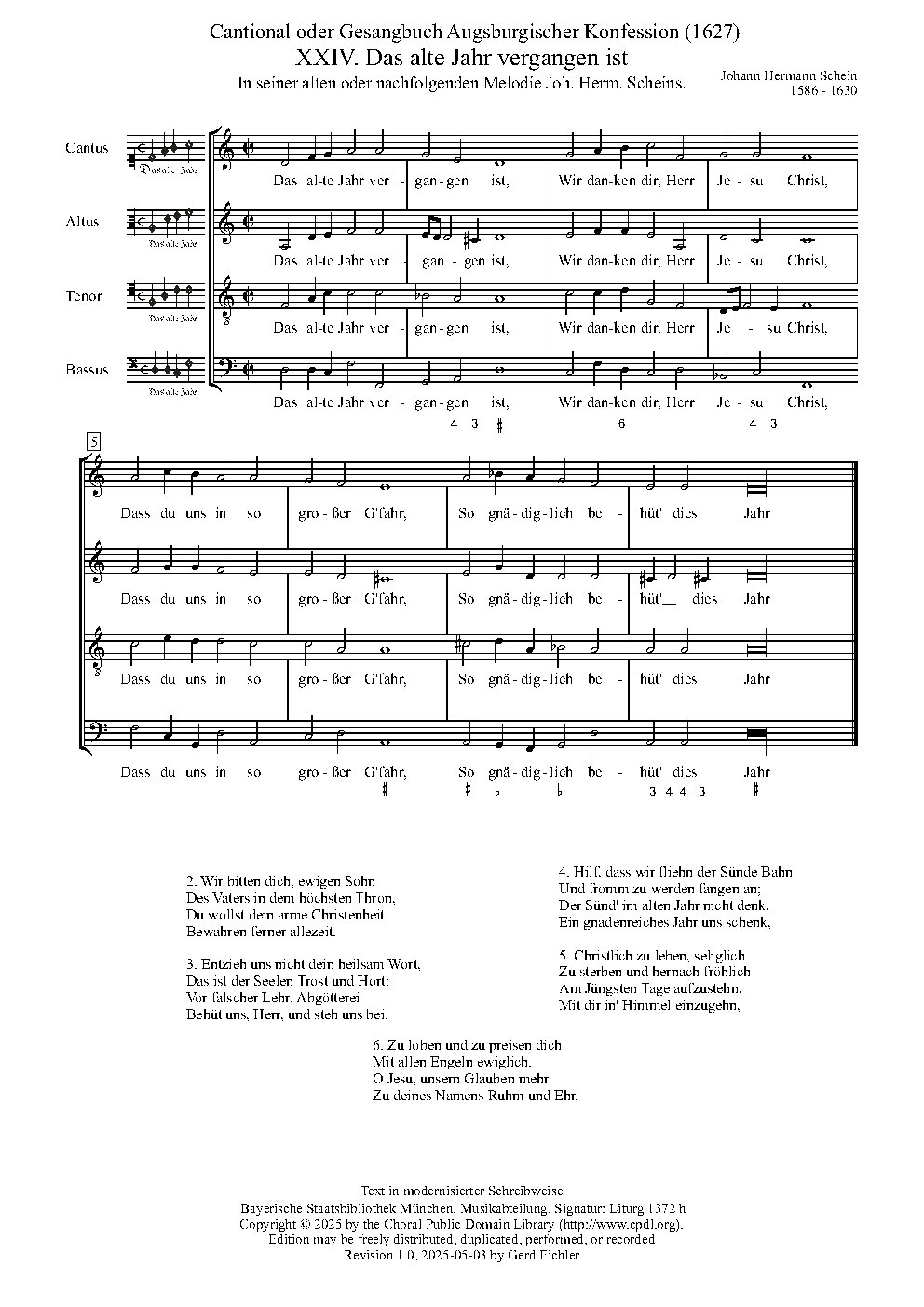 Das alte Jahr vergangen ist - Choir Script PDF Thumbnail