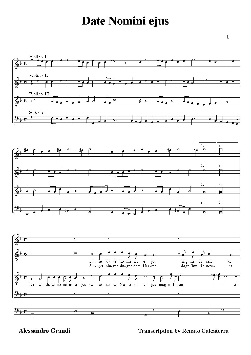 Date Nomini eius - Choir Script PDF Thumbnail