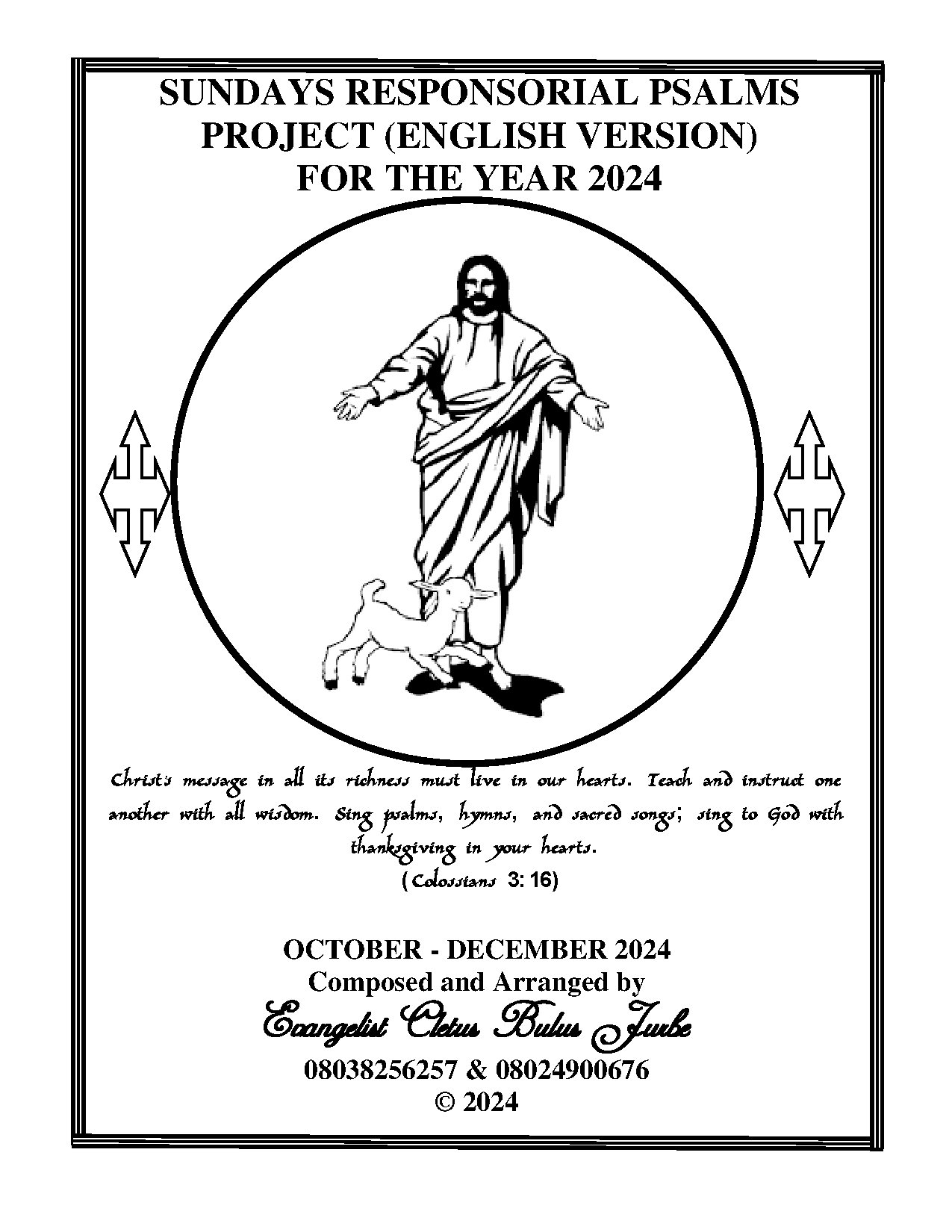 English Psalm Oct - Dec 2024
